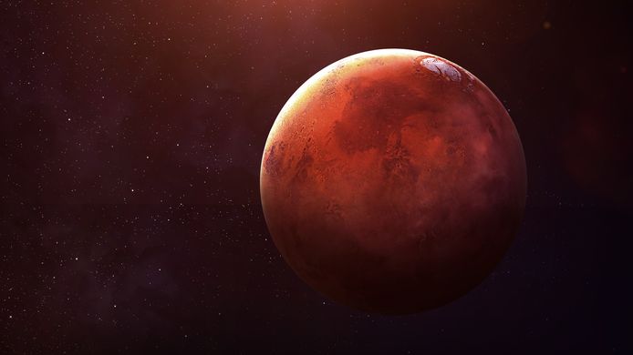 Beeld van Mars dat gedeeld werd door NASA.