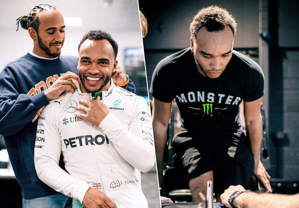Lewis et Nicolas Hamilton.