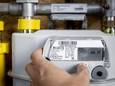 Een slimme gasmeter in een meterkast van een woonhuis.