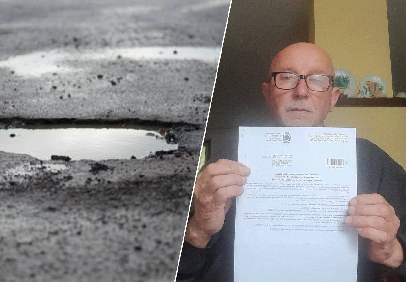 Italiaanse man (72) is nalatigheid van gemeente beu en vult zelf put in wegdek boete van bijna