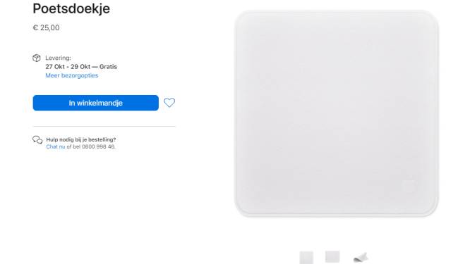 Apple brengt poetsdoekje uit... voor 25 euro
