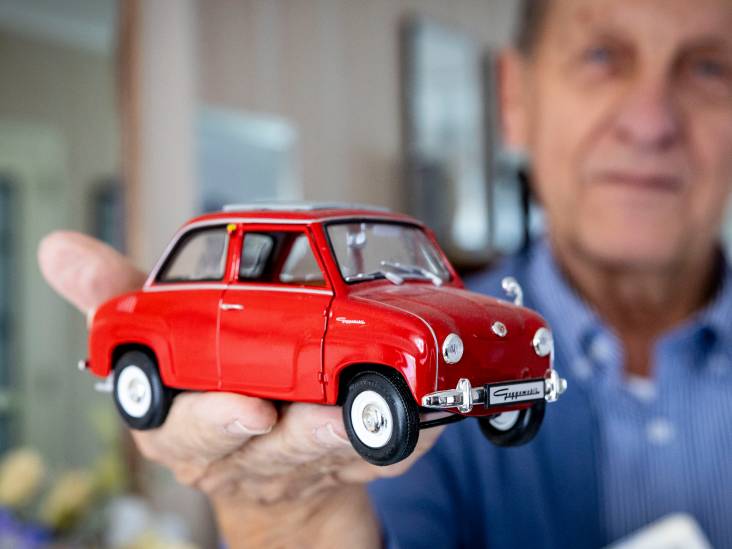 De Goggomobiel van Gerhard kon wel 110 kilometer per uur, maar hij moest hem toch naar huis drukken 