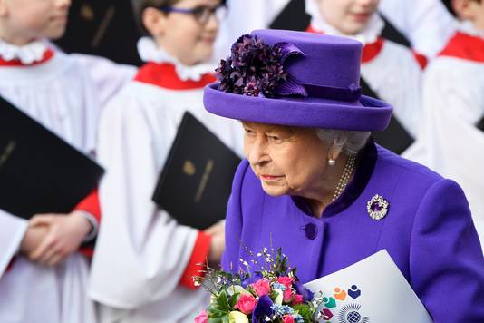 De Queen op Commonwealth Day. 