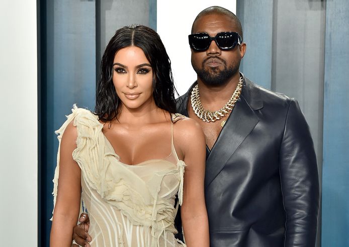 Kim Kardashian en Kanye West in 2020.