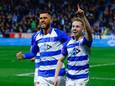 Haris Medunjanin (l) en Dean Huiberts na een doelpunt van PEC Zwolle.
