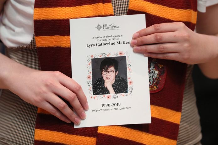 Lyra McKee werd vorig jaar in april doodgeschoten toen ze verslag deed van een rel in Belfast.