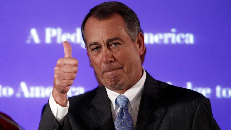John Boehner volgt wellicht Nancy Pelosi op als voorzitter van het Huis van Afgevaardigden. Beeld REUTERS