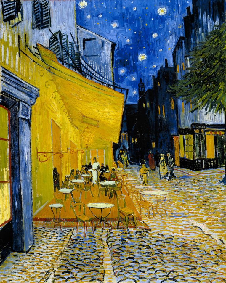 Vincent Van Gogh, Caféterras bij nacht (Place du Forum), circa 16 september 1888. Beeld Stichting Kröller-Müller Museum