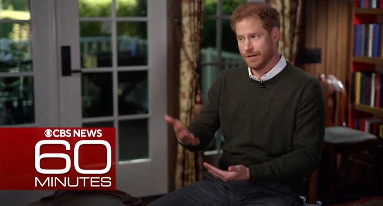 Harry aan het woord in ‘60 Minutes’. Beeld Photo News