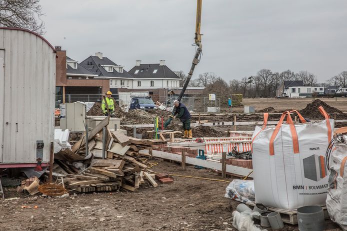 Woningen in aanbouw in de wijk Sonniuspark in Son en Breugel