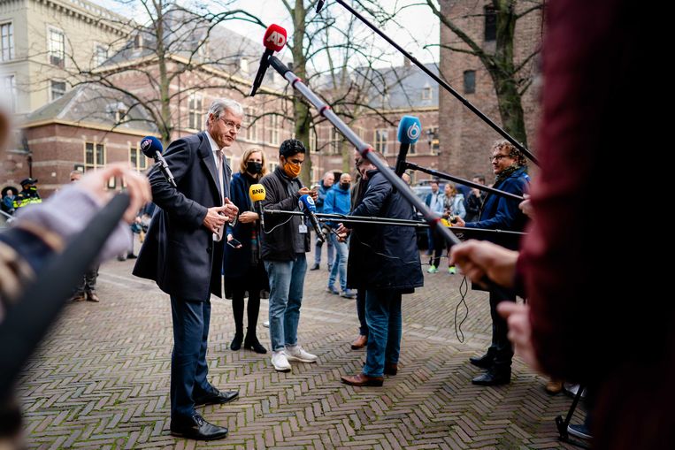 Minister Arie Slob van Onderwijs (ChristenUnie) dinsdag op het Binnenhof. Beeld Bart Maat / ANP