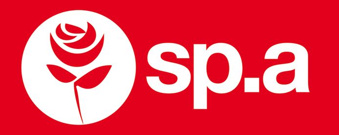 Het oude logo van sp.a.
