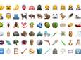Een greep uit de nieuwste emoji’s: een lach met een traan, een transgendervlag, een dodo en een flipflop