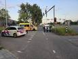 Ongeluk tussen auto en scooter