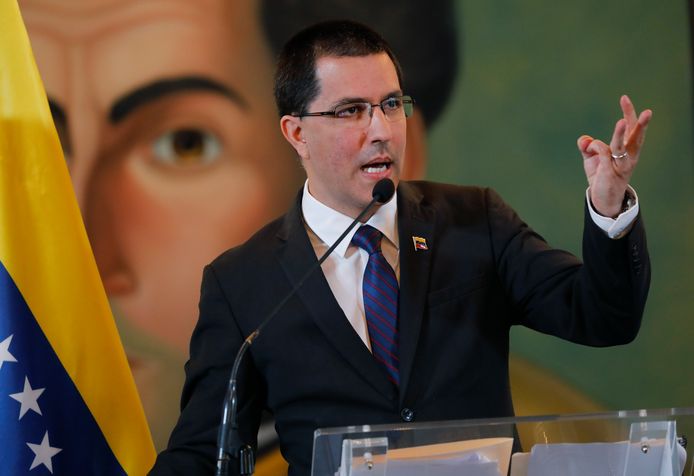 De Venezolaanse minister van Buitenlandse Zaken Jorge Arreaza.