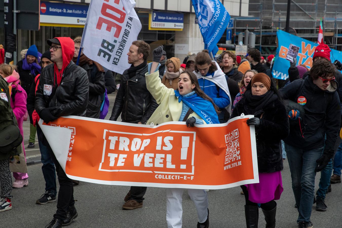 Manifestation à Bruxelles, le 4 décembre 2022.