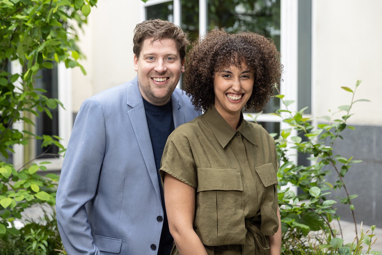De groene tandem Jeremie Vaneeckhout en Nadia Naji mengt zich in de voorzittersrace. Beeld BELGA