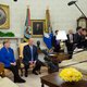 Na een stroef bezoek aan Trump vliegt Merkel snel weer naar huis