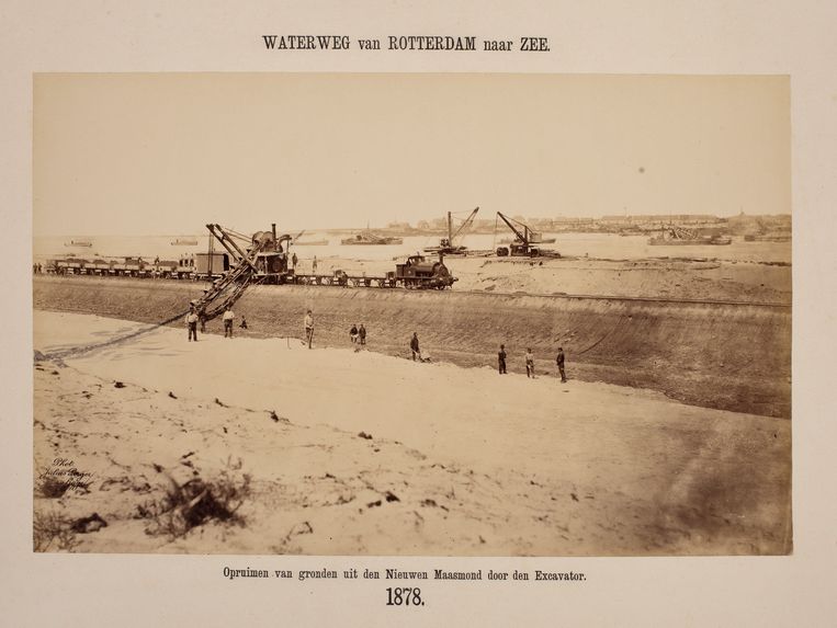 De aanleg van de Nieuwe Waterweg, 1878. Beeld Koninklijke Verzamelingen