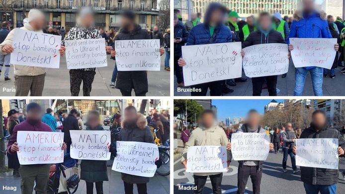 Des pseudo-manifestants se photographient dans des manifestations européennes pour tenter de semer la discorde en Europe.