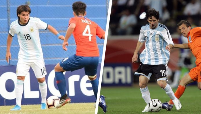 Links Romero, rechts Messi op archiefbeeld: de gelijkenis is treffend.