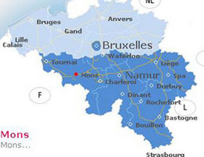 wallonie carte de belgique