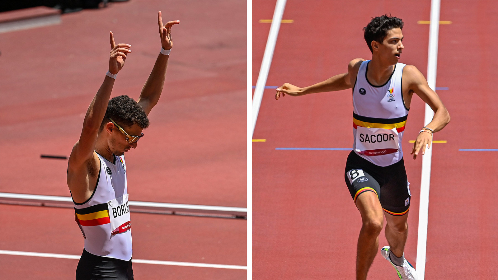 Kévin Borlée et Jonathan Sacoor.