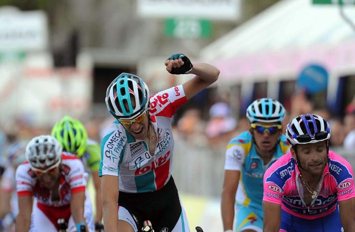 Bart de Clercq wint een rit in de Giro van 2011.