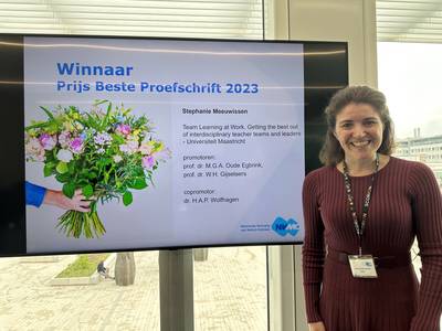 Stephanie uit Budel valt met haar proefschrift in de prijzen