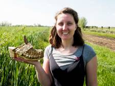 Bijzonder! Iris maakt hippe moerasklomp van riet: ‘Weggooien vond ik geen optie’