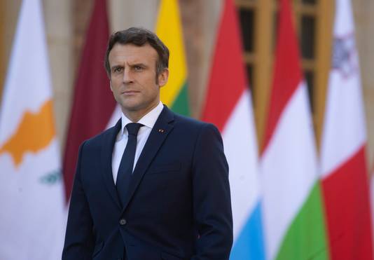 De Franse president Emmanuel Macron. 