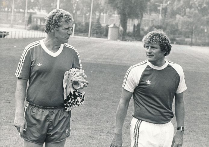 Wim Jansen met assistent-trainer Ab Fafié.