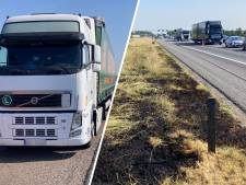 Bermbrandje en pechgeval op A28: rijstrook dicht, uur vertraging tussen Zwolle en Staphorst