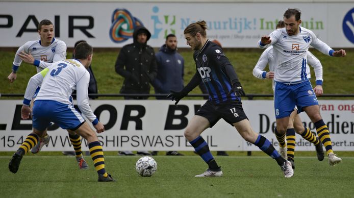 Archieffoto tijdens een wedstrijd in 2019 tussen SV Poortugaal en BVCB.