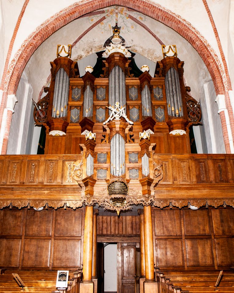 Het Schnitger-orgel in Noordbroek (Groningen).  Beeld Hilde Harshagen