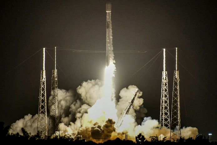 De lancering van de Falcon 9.