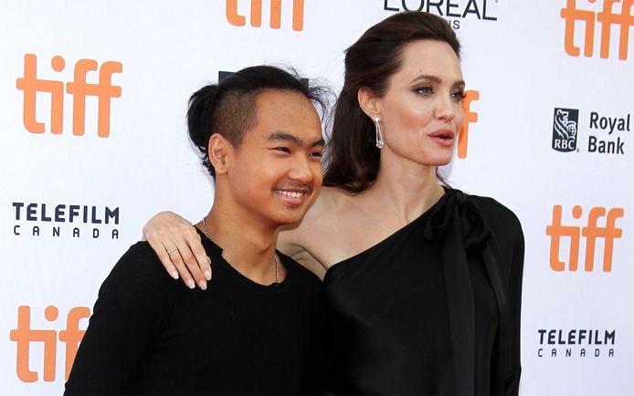 Angelina Jolie en haar zoon Maddox Jolie-PItt