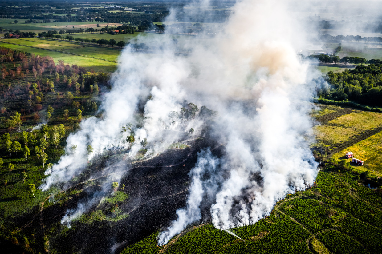Brand in de Deurnese Peel, voorjaar 2020.