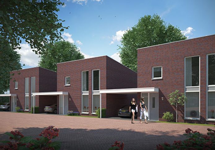 De eengezinswoningen in het bouwproject Plan Privilege aan de Sint Willibrordusstraat in Berghem.