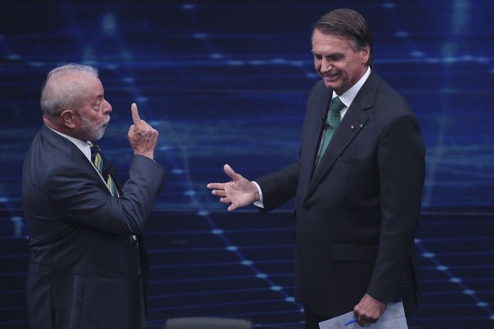 Debat tussen Luiz Inácio Lula da Silva en Jair Bolsonaro.