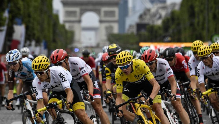 De laatste etappe van de Tour de France 2017. Beeld afp