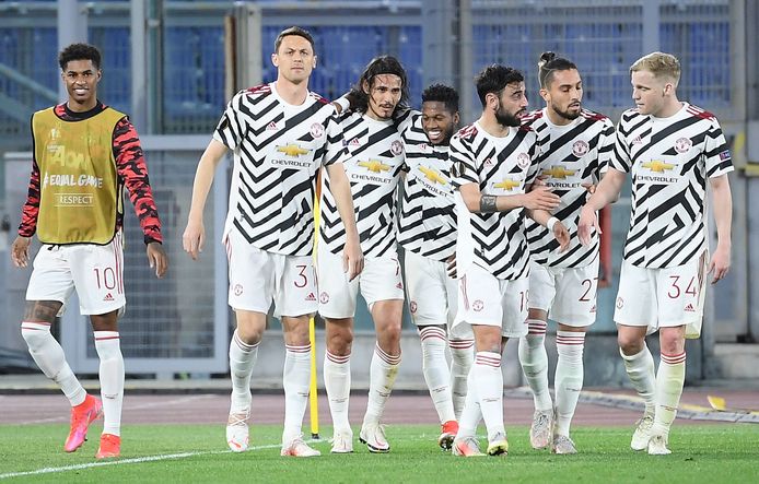 Feest bij de Mancunians in Rome na het bereiken van de finale van de Europa League.