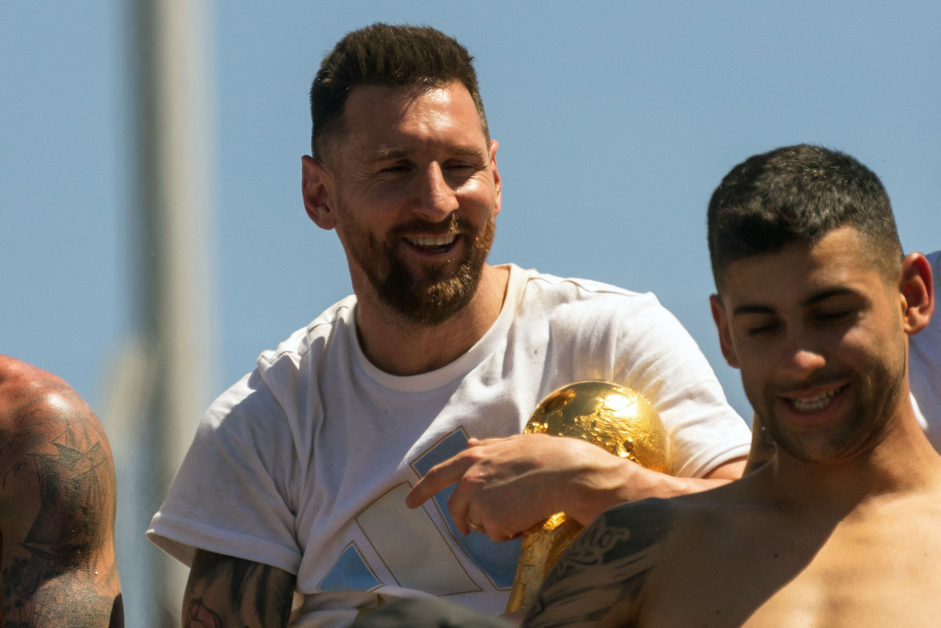 Le sourire de Lionel Messi dans les rues de Buenos Aires.