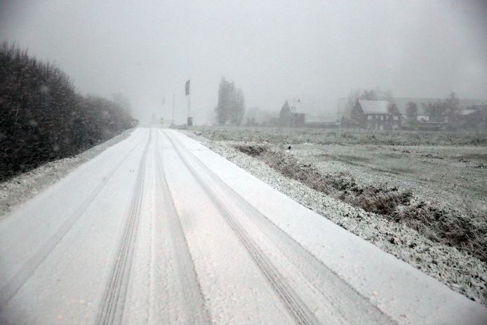 Sneeuw in Ledegem (archieffoto).