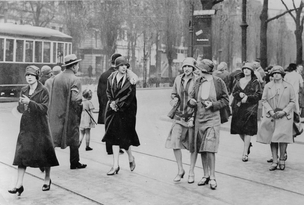 De Kurfürstendamm in Berlijn, 1926. Beeld Getty Images