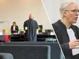 De beklaagde (l.) tijdens de behandeling van de zaak in de correctionele rechtbank in Gent. Rechts: Nina Van Eeckhaut, de advocate van de arts.