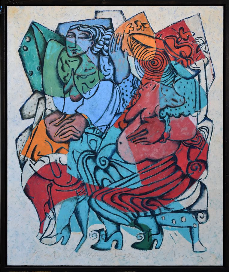 Een schilderij van Willem Janssen, 2022 Beeld  Willem Janssen