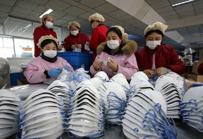 Usine de production de masques, en Chine (archives)