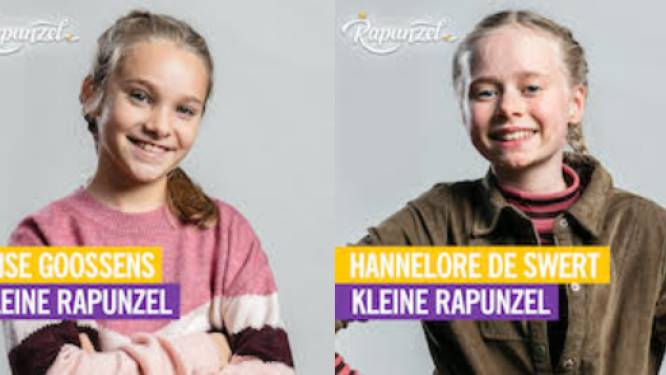 Elise Goossens (11) uit Ranst en Hannelore De Swert (12) uit Grimbergen spelen ‘kleine Rapunzel' in familiemusical