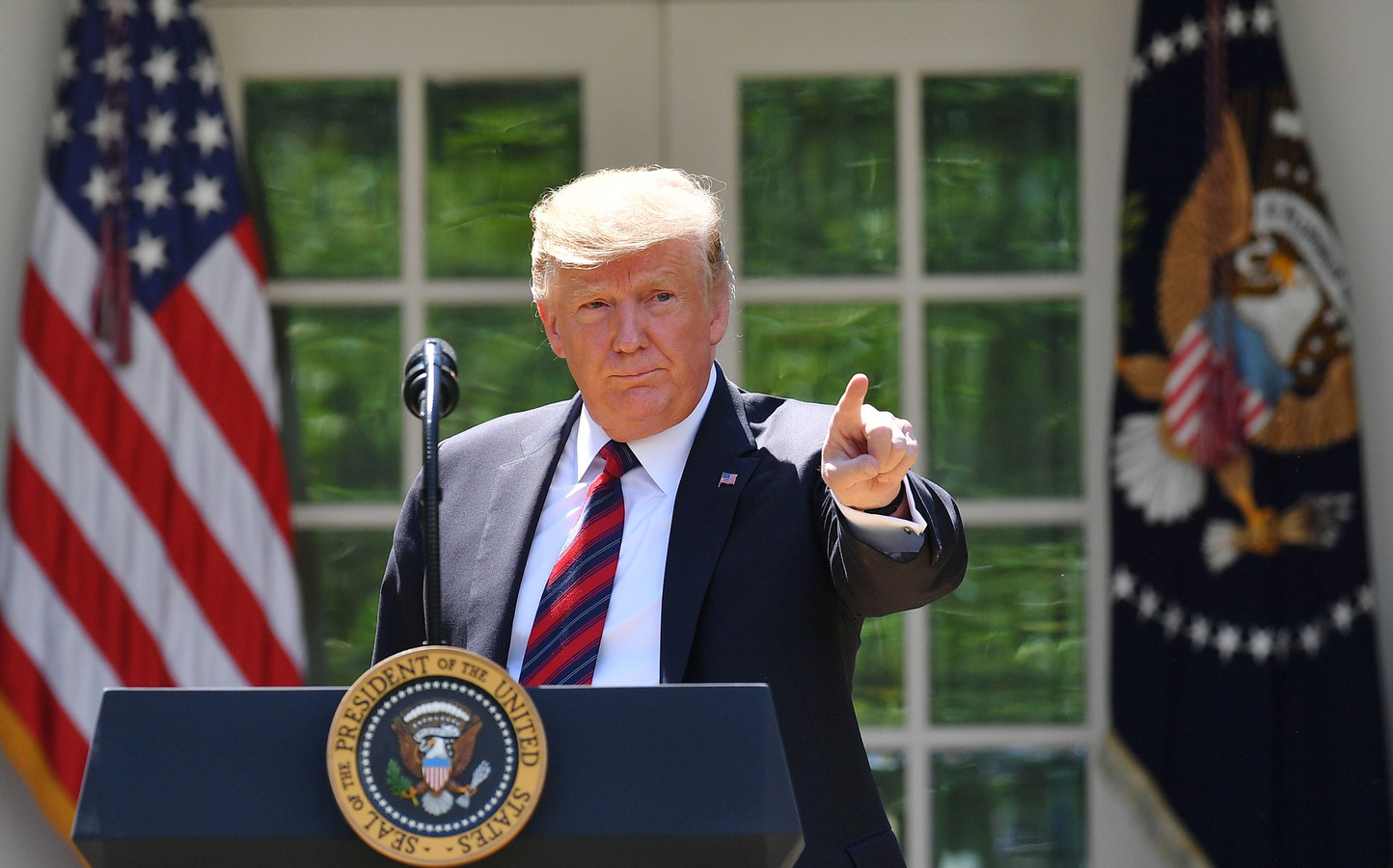 Donald Trump, lors d’un discours à la Maison Blanche, le 16 mai dernier.